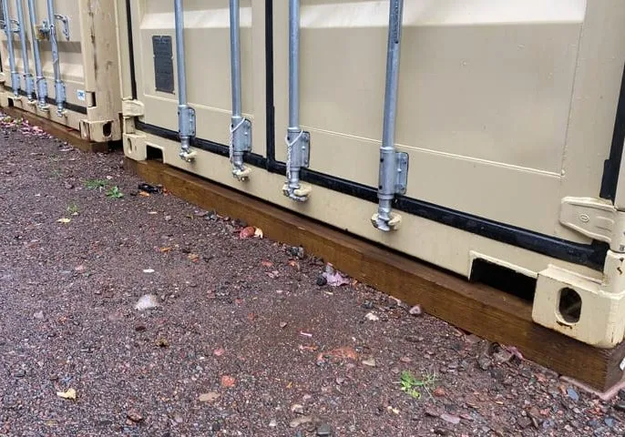 Shipping Container With Wood Under Door Frame Northern Container Sales
